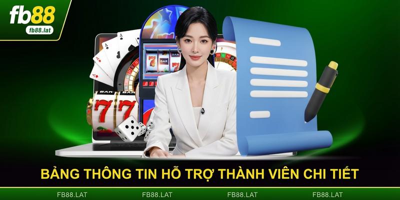 Bảng thông tin hỗ trợ thành viên chi tiết